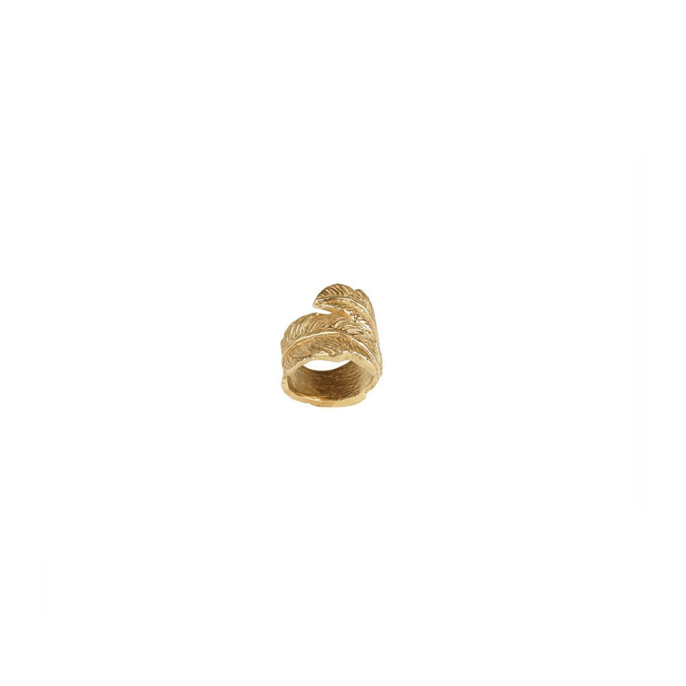 Large Gold Leaf Ring - LAURA CANTU JEWELRY