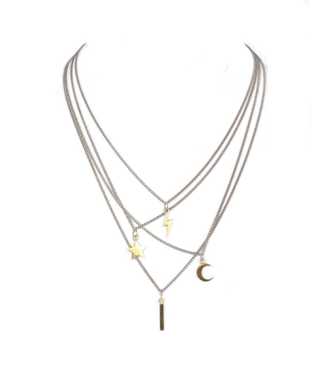 Layered Multi Charm Necklace - Laura Cantu Jewelry - Mx
