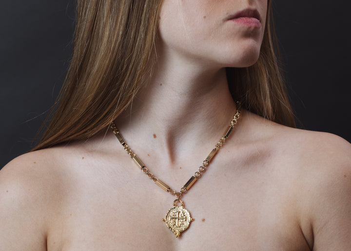 Lena coin necklace - LAURA CANTU JEWELRY