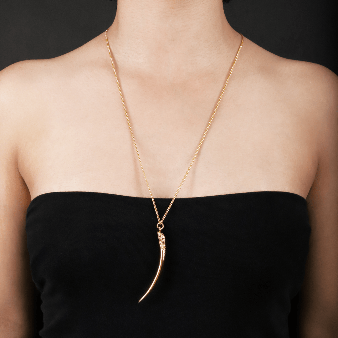 Long Horn Necklace - LAURA CANTU JEWELRY