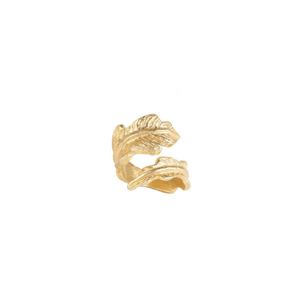 Medium Gold Leaf Ring - LAURA CANTU JEWELRY
