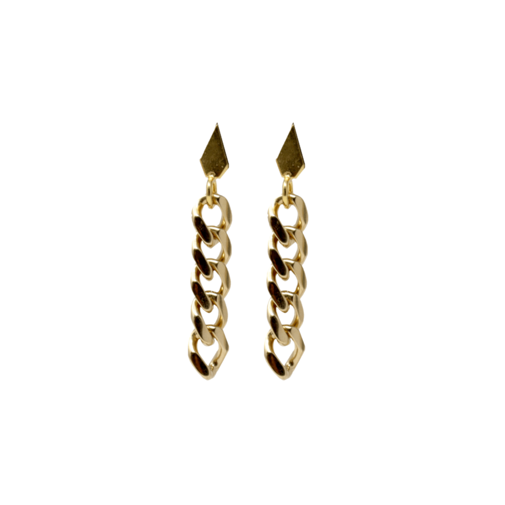 Rhombus Chain Earrings