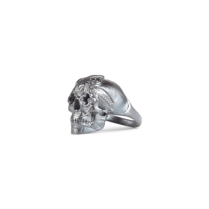 Skull and fleur de lys Ring - LAURA CANTU JEWELRY