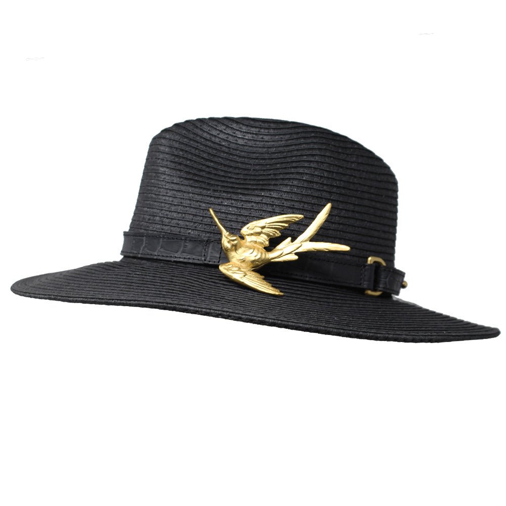 Summer Hat with Hummingbird Buckle - LAURA CANTU JEWELRY