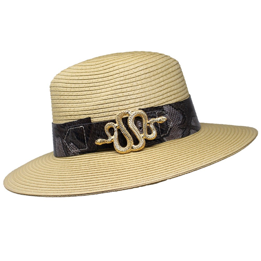 Summer Hat with Snake Buckle - LAURA CANTU JEWELRY