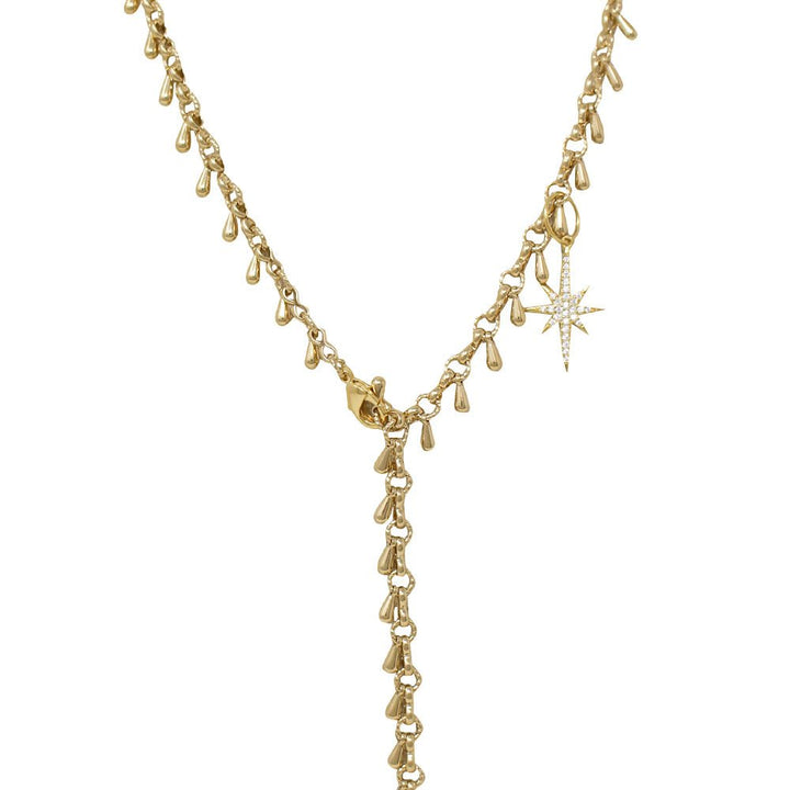 Three Way Drop Necklace With Star Charm - LAURA CANTU JEWELRY